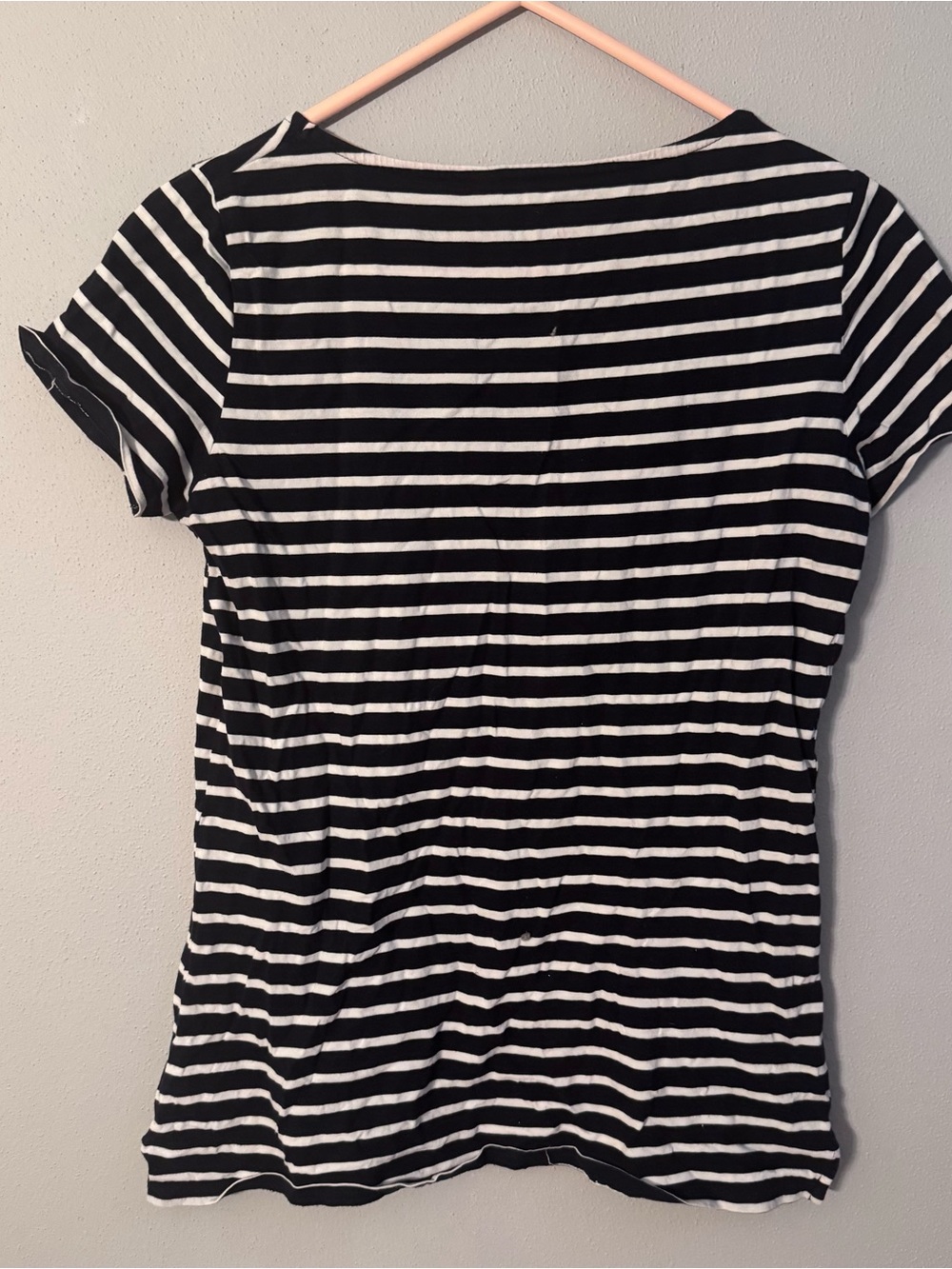 Boden Black and White Striped Short Sleeve Tee Cotton - Picture 6 of 7